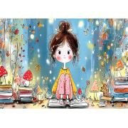 Puzzle Yazz Menina E Livros de 1000 peças