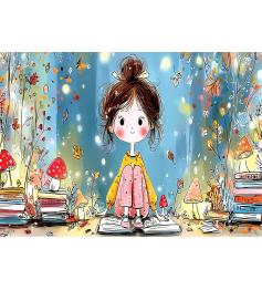 Puzzle Yazz Menina E Livros de 1000 peças