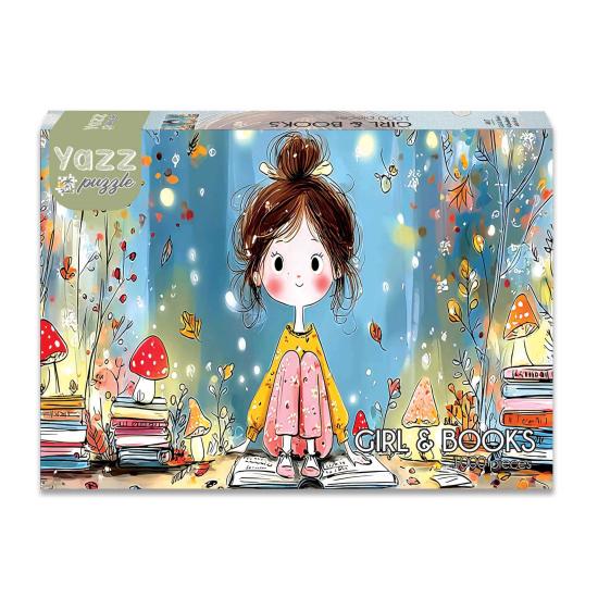 Puzzle Yazz Menina E Livros de 1000 peças