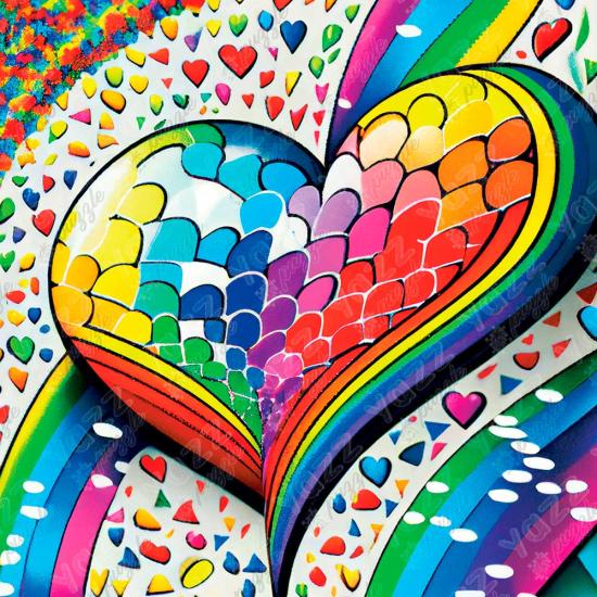 Puzzle Yazz Coração Mosaico de 1023 peças
