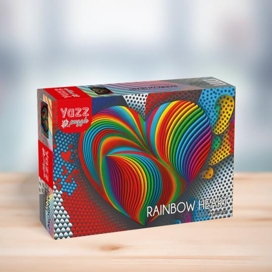 Puzzle Yazz Coração Arco-íris de 1000 peças