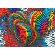 Puzzle Yazz Coração Arco-íris de 1000 peças