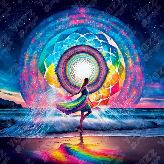 Puzzle Yazz Dança Mandala de 1023 peças Puzzle Yazz Dança Mandala de 1023 peças
