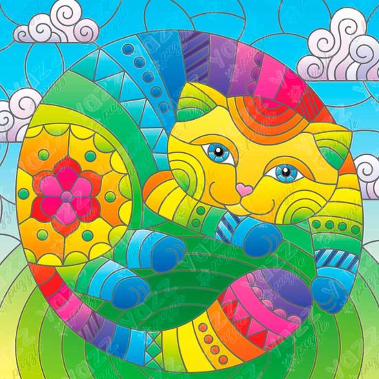 Puzzle Yazz Gato no Círculo de 1023 peças