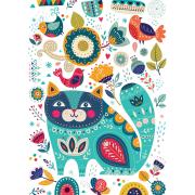 Puzzle Yazz Gato E Pássaros de 1000 peças