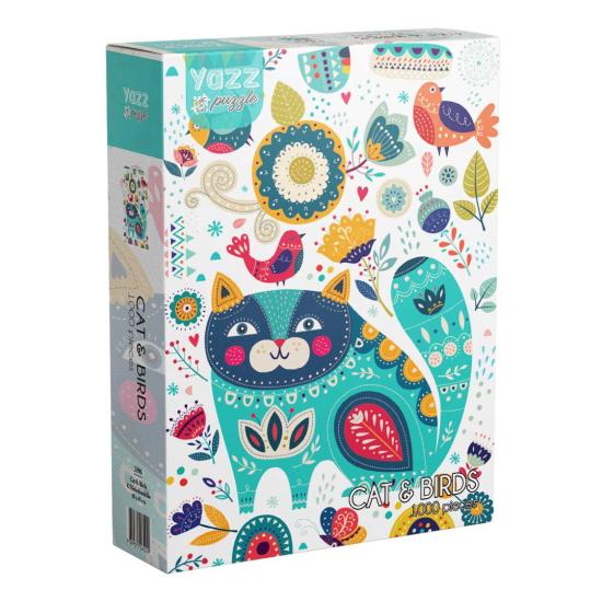Puzzle Yazz Gato E Pássaros de 1000 peças