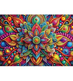 Puzzle Yazz Mandala Colorida de 1000 peças