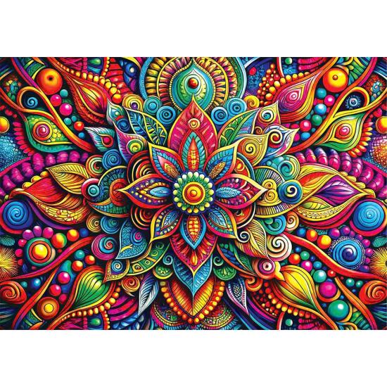 Puzzle Yazz Mandala Colorida de 1000 peças