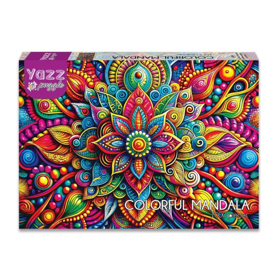 Puzzle Yazz Mandala Colorida de 1000 peças