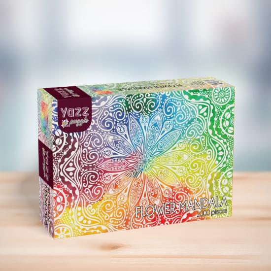 Puzzle Yazz Mandala de Flores de 1000 peças Puzzle Yazz Mandala de Flores de 1000 peças