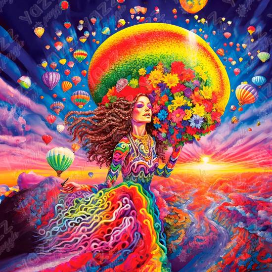 Puzzle Yazz Voe com Flores de 1023 peças