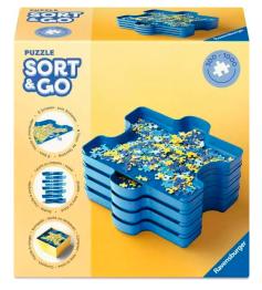 Separador de peças Ravensburger Sort and Go de 8 bandejas