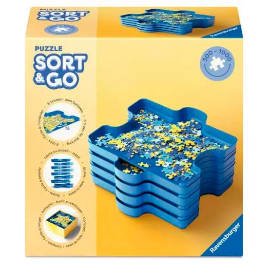 Separador de peças Ravensburger Sort and Go de 8 bandejas